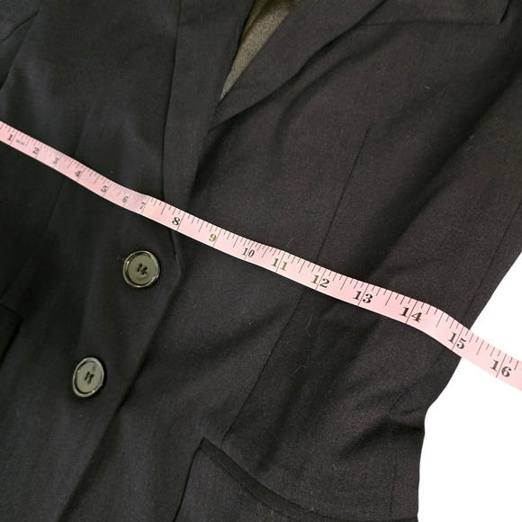 Milly sz 0 xs wool black blazer double button - Picture 7 of 10